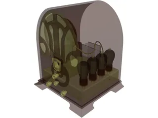 Antique Radio 3D Model preview