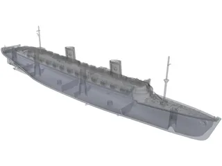 Queen Elizabeth (1940) 3D Model preview