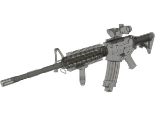M4 Barret 3D Model preview