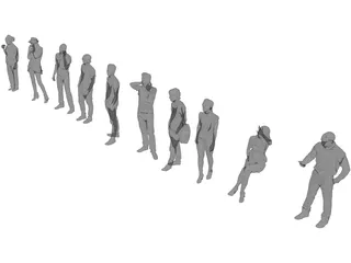 People Collection 3D Model preview