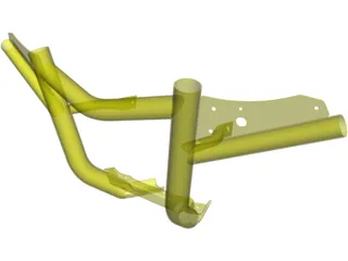 Yamaha Raptor Front Bar Carry 3D Model preview