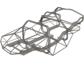 Halo Warthog Tube Frame 3D Model preview