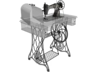Singer Sewing Machine 3D Model preview