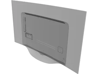 LG Curved OLED TV 55EC9300 3D Model preview
