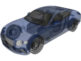 Bentley Continental GT (2018) 3D Model preview