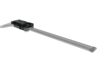 Stainless Steel Digital Calipers 3D Model preview
