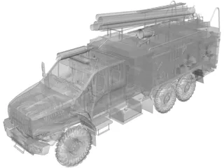 Ural Next Firetruck 3D Model preview