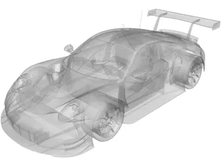 Porsche 911 RSR 3D Model preview