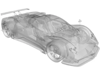 Pagani Zonda Cinque 3D Model preview