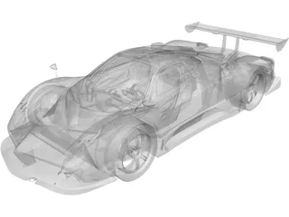 Pagani Zonda R 3D Model preview