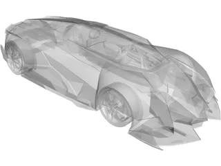 Lamborghini Egoista 3D Model preview