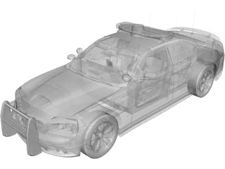 Dodge Charger SRT-8 2006 Police 3D Model preview