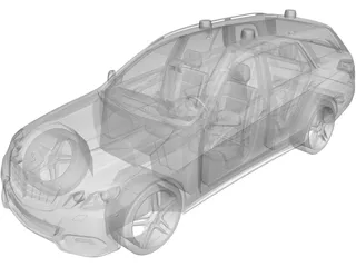 Mercedes E-Class Police 3D Model preview
