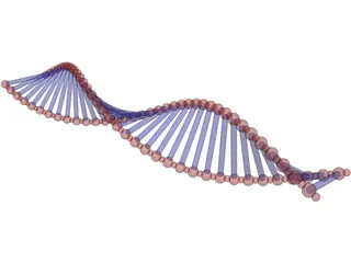 DNA Double Helix 3D Model preview