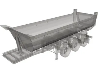 Dump Trailer 3D Model preview