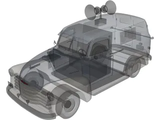 Chevrolet Panel Van (1951) 3D Model preview