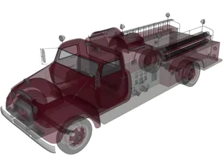 Fire Truck (1950) 3D Model preview