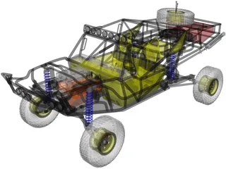 Trophy Truck 3D Model preview