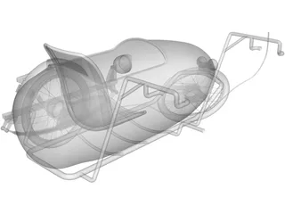 Moped Sidecar 3D Model preview
