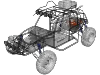 Dune Buggy 3D Model preview