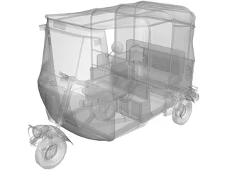 Open Auto Rickshaw 3D Model preview