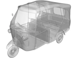 Piaggio Ape Calessino 3D Model preview