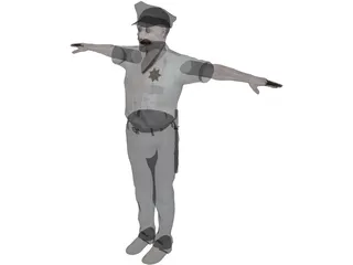 Derrick Zombie 3D Model preview