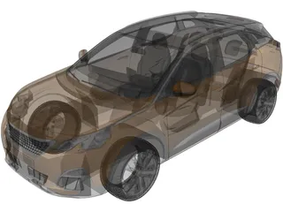 Peugeot 3008 (2018) 3D Model preview