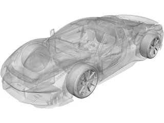 Ferrari 488 Pista (2019) 3D Model preview