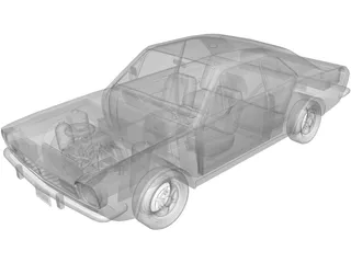 Ford Corcel GT (1975) 3D Model preview