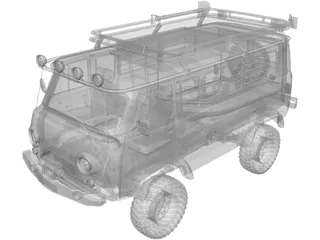 UAZ 452 3D Model preview