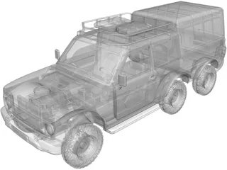 Lada Niva Urban 6x6 3D Model preview