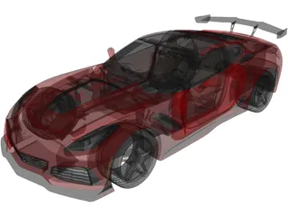 Chevrolet Corvette ZR-1 (2019) 3D Model preview