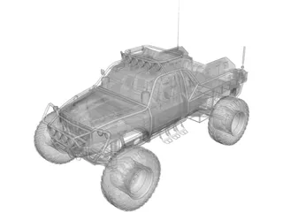 Armored Trophy Truck 3D Model preview
