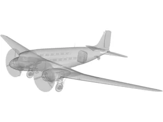 Douglas C-47 Skytrain 3D Model preview