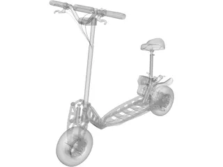 Go-Ped Motorized Scooter 3D Model preview