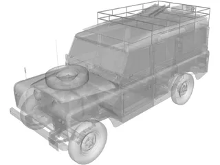 Land Rover Series IIa Station Wagon (1967) 3D Model preview