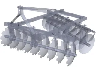 Disc Harrow 3D Model preview