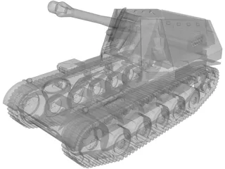 SdKfz 184 Wespe SPG 3D Model preview