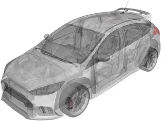 Ford Focus (2016) 3D Model preview