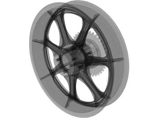 Merrelli Rear Wheel 3D Model preview