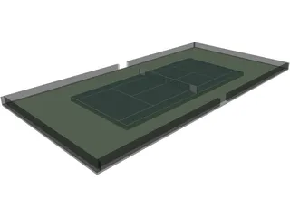 Tennis Court 3D Model preview