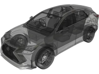 Lexus NX200t (2015) 3D Model preview