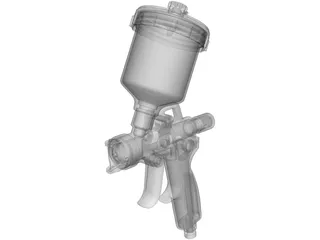 HVLP Spray Gun Top Feed 3D Model preview