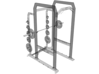 Squat Rack 3D Model preview