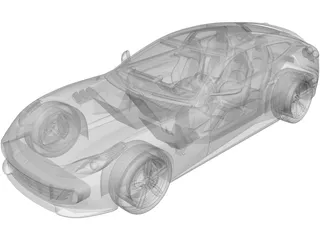 Ferrari GTC4 Lusso (2017) 3D Model preview