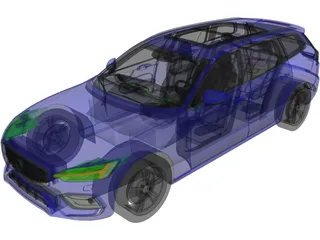 Volvo V60 Wagon (2017) 3D Model preview