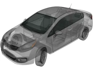 Kia Rio (US) Sedan (2012) 3D Model preview