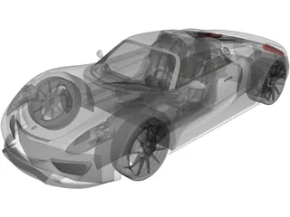 Porsche 918 Spyder Martini 3D Model preview