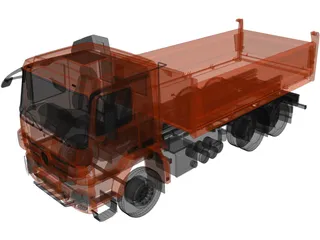 Mercedes-Benz Dump Truck 3D Model preview